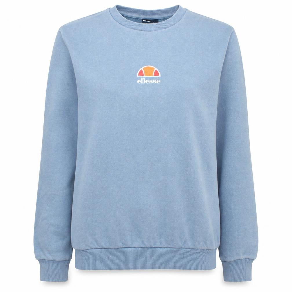 Front view of Ellesse Women's Blue Crew Neck Pullover Sweatshirt, size 10