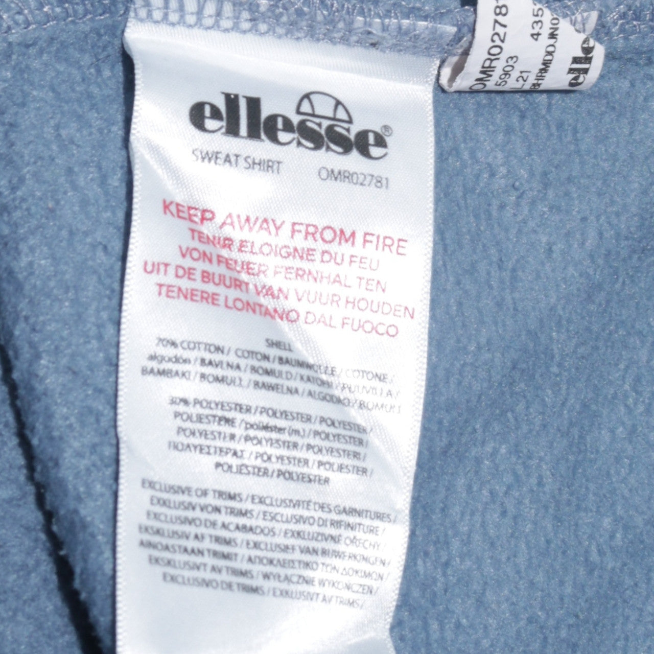 Ellesse Women's Blue Crew Neck Pullover Sweatshirt Size 10