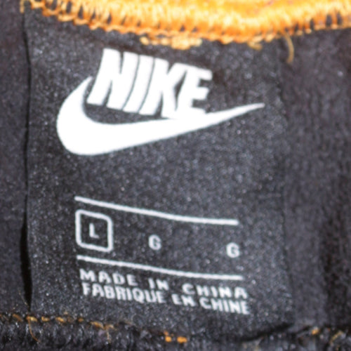 Nike Men's Black Blue Jogger Trousers L Regular Fit Fleece