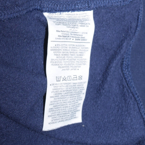 Nike Men's Blue AIR Logo Crew Neck Pullover Sweatshirt XL