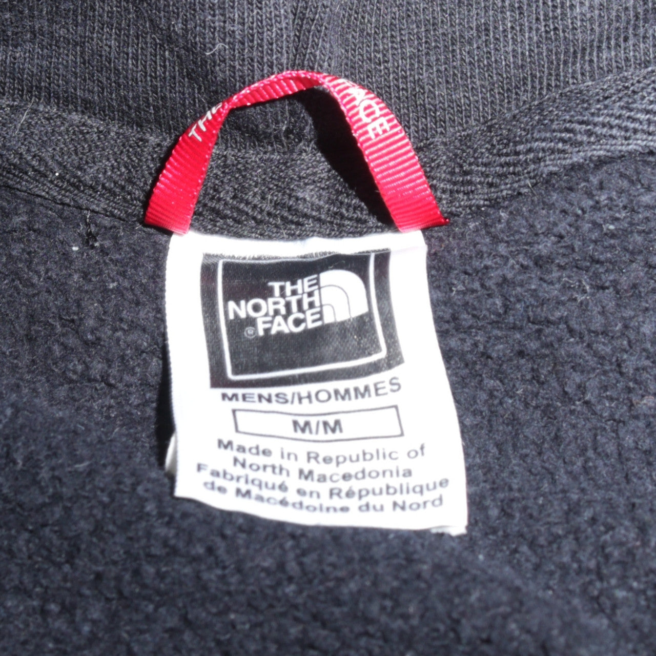 The North Face Men's Black Pullover Hoodie M Logo Fleece Sweatshirt
