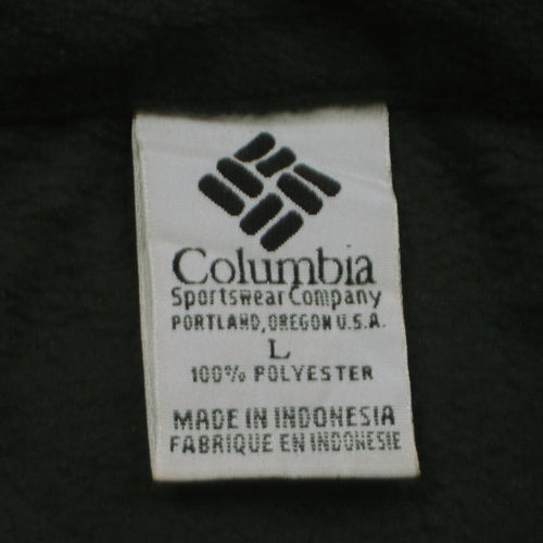 Columbia Men's Green Fleece Long Sleeve Button-Up Shirt L