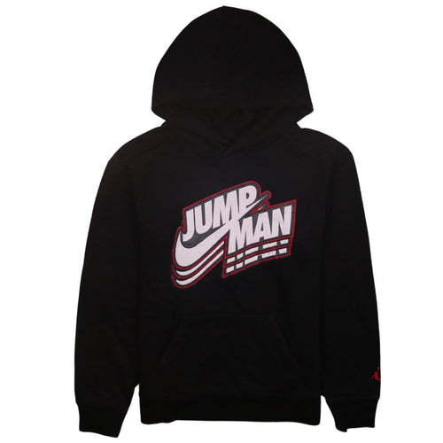 Jordan Boys Black Jumpman Pullover Hoodie 12-13 Years Fleece Sweatshirt