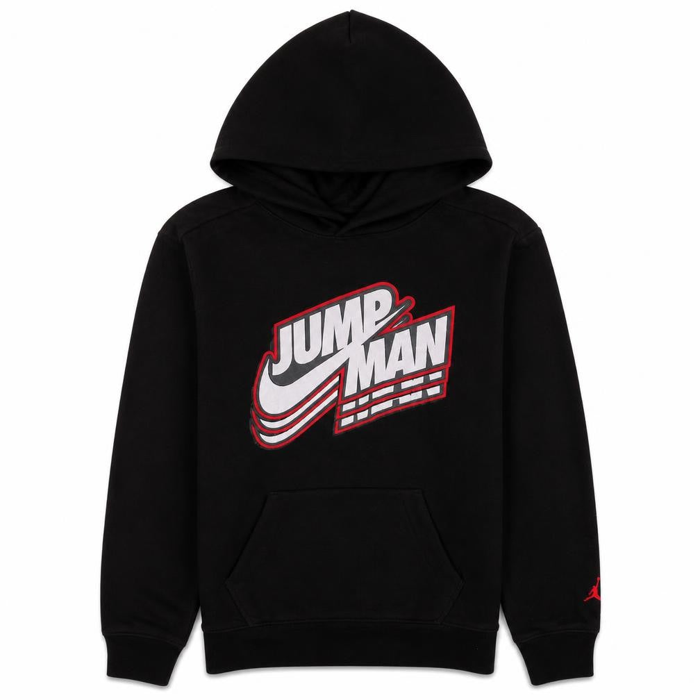 Jordan Boys Black Jumpman Pullover Hoodie 12-13 Years Fleece Sweatshirt