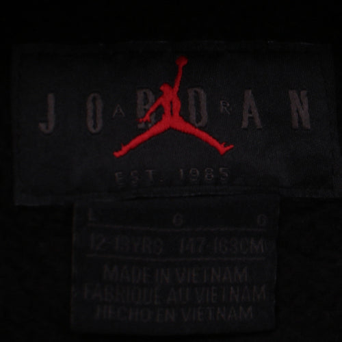 Jordan Boys Black Jumpman Pullover Hoodie 12-13 Years Fleece Sweatshirt