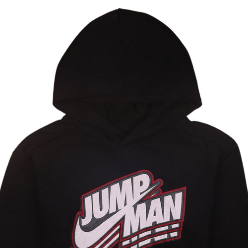 Jordan Boys Black Jumpman Pullover Hoodie 12-13 Years Fleece Sweatshirt