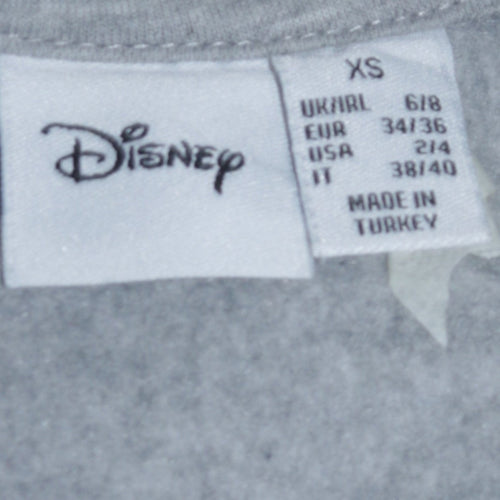 Disney Women Grey Mickey Mouse Pullover Sweatshirt XS