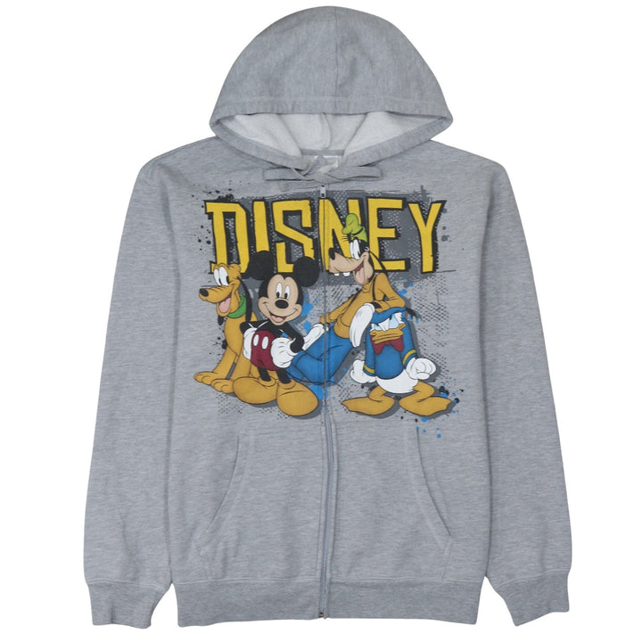 Disney Women's Grey Mickey & Friends Full Zip Hoodie Size M