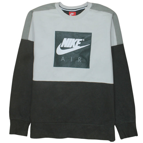 Nike Mens Grey Logo Crew Neck Sweatshirt Size M Regular Fit