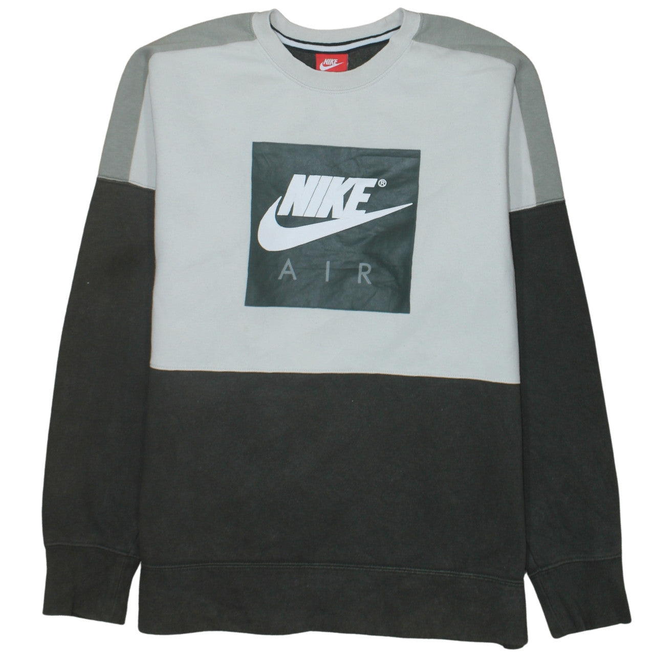 Nike Mens Grey Logo Crew Neck Sweatshirt Size M Regular Fit