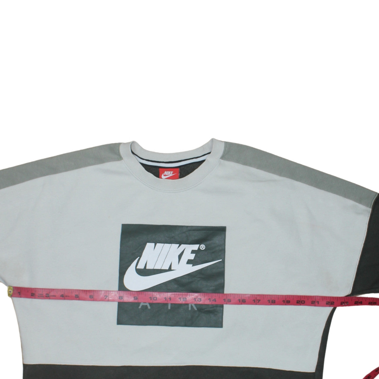 Nike Mens Grey Logo Crew Neck Sweatshirt Size M Regular Fit