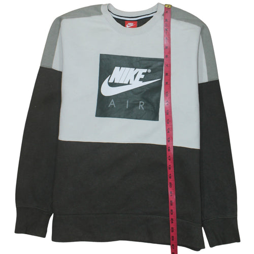 Nike Mens Grey Logo Crew Neck Sweatshirt Size M Regular Fit