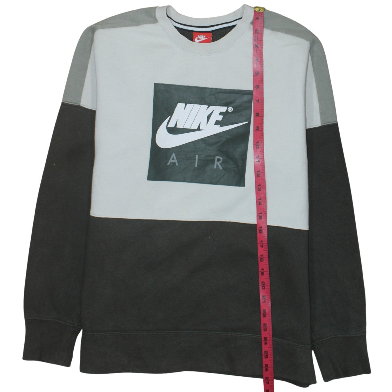 Nike Mens Grey Logo Crew Neck Sweatshirt Size M Regular Fit