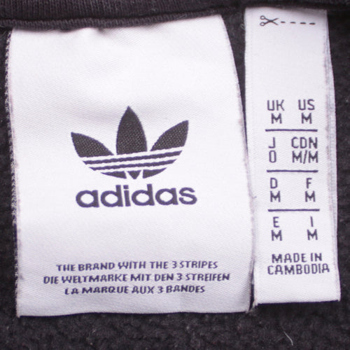 Adidas Mens Black Trefoil Logo Crew Neck Sweatshirt M