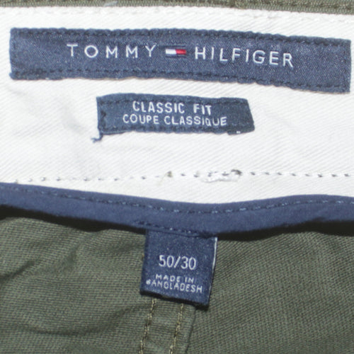 Tommy Hilfiger Men’s Green Classic Fit Chino Trousers Size 50x30