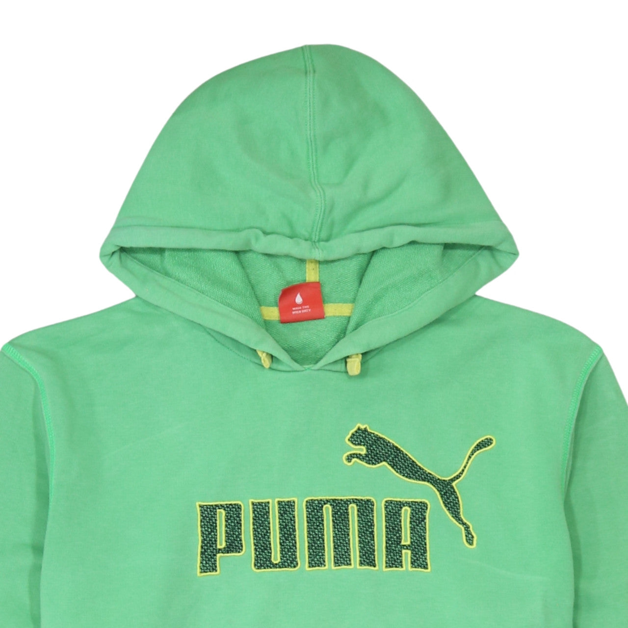 Puma Men's Green Pullover Hoodie L Logo Sportswear