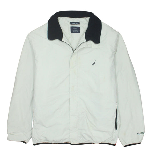 Nautica Men's White L Basic Lined Nylon Winter Jacket