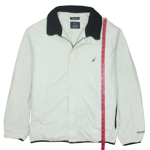 Nautica Men's White L Basic Lined Nylon Winter Jacket