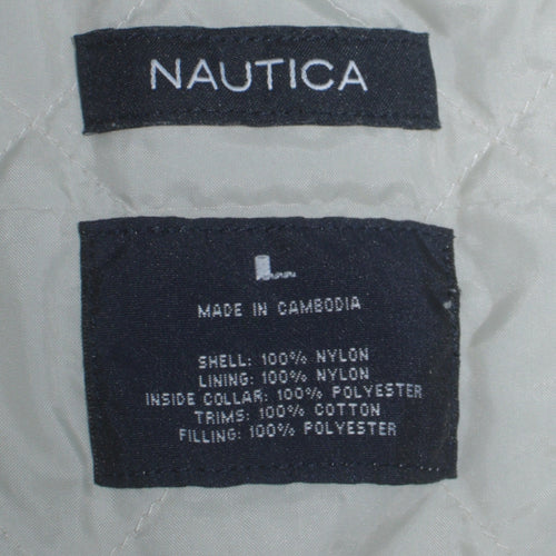 Nautica Men's White L Basic Lined Nylon Winter Jacket