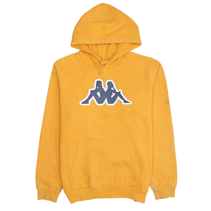 Kappa Men's Yellow Pullover Hoodie Large Sports Logo Sweatshirt