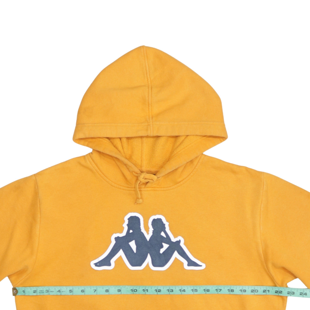Kappa Men's Yellow Pullover Hoodie Large Sports Logo Sweatshirt