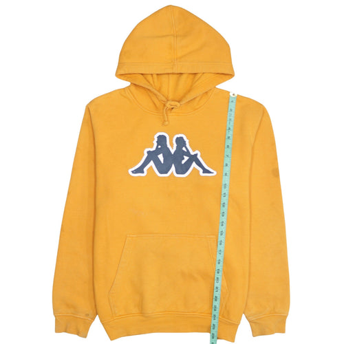 Kappa Men's Yellow Pullover Hoodie Large Sports Logo Sweatshirt