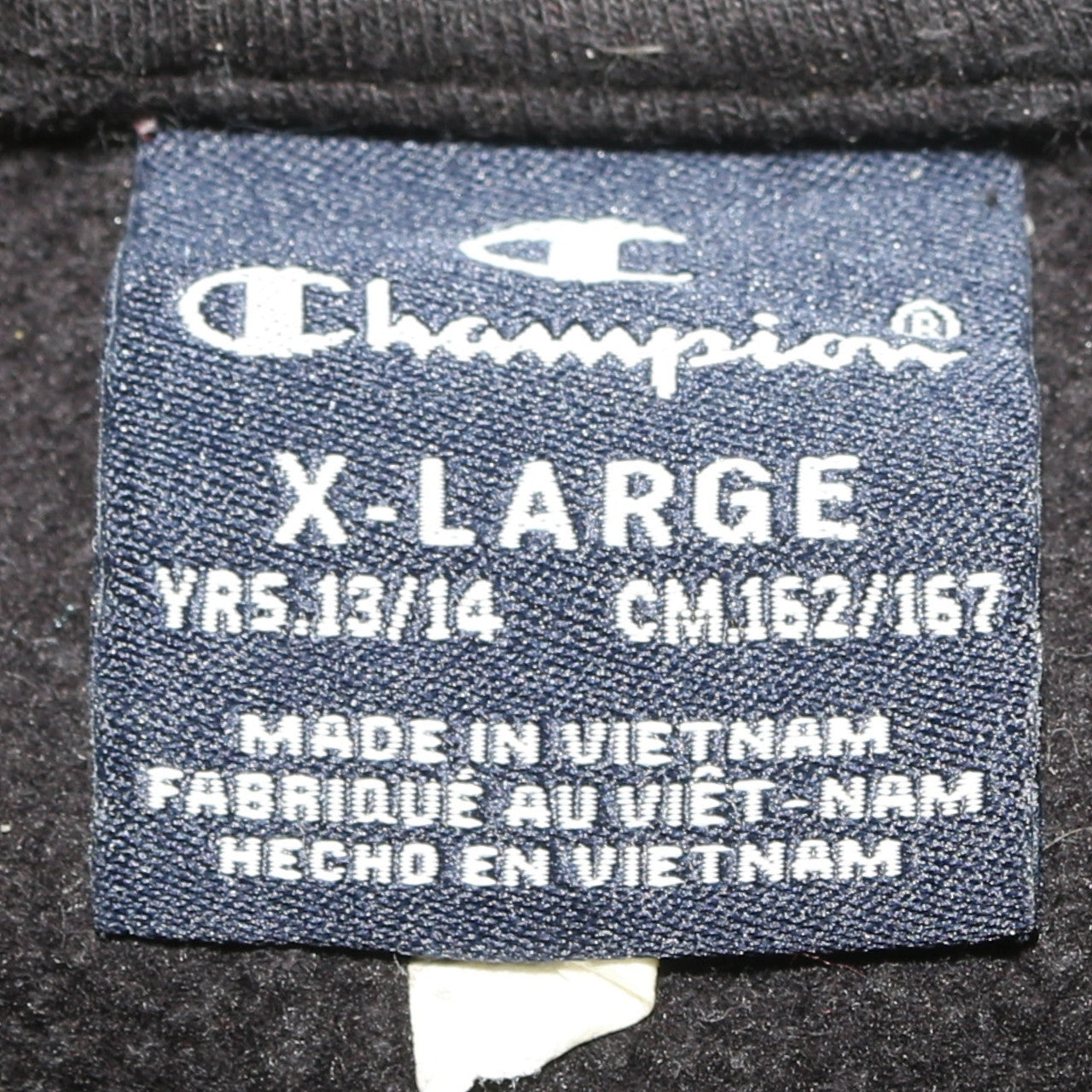 Champion Boys Black Pullover Sweatshirt 13-14 Years Logo Fleece Top