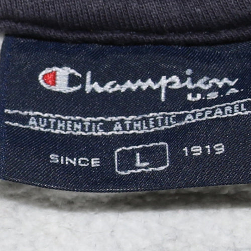 Champion Mens Grey & Black Boston University Pullover Sweatshirt L