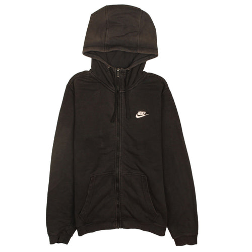 Nike Boys Black Full Zip Hoodie 12-13 Years Fleece Sweatshirt
