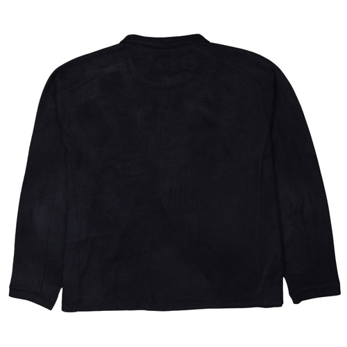 L.L.Bean Men's Black 2XL Fleece Pullover Quarter Zip Sweatshirt