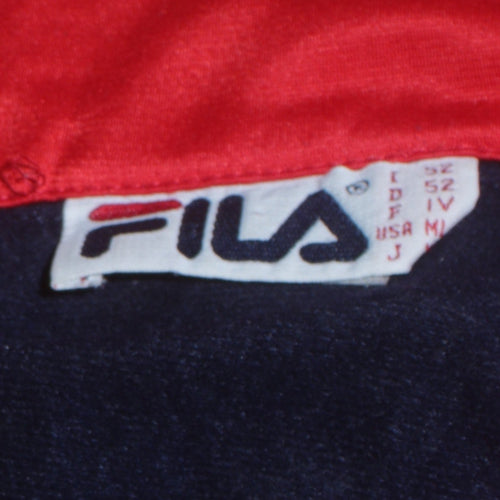 Fila Men's Blue Red Retro Track Jacket Size L Full Zip