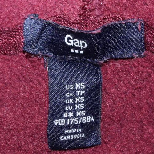GAP Men's Red Pullover Hoodie XS Fleece Regular Fit Logo