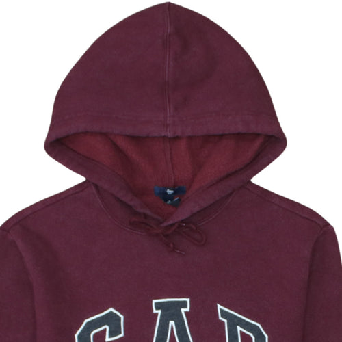 GAP Men's Red Pullover Hoodie XS Fleece Regular Fit Logo
