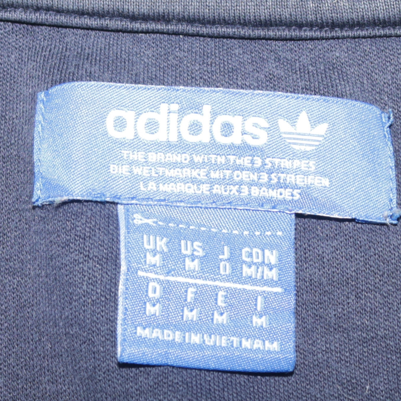 Adidas Mens Blue Crew Neck Logo Pullover Sweatshirt M