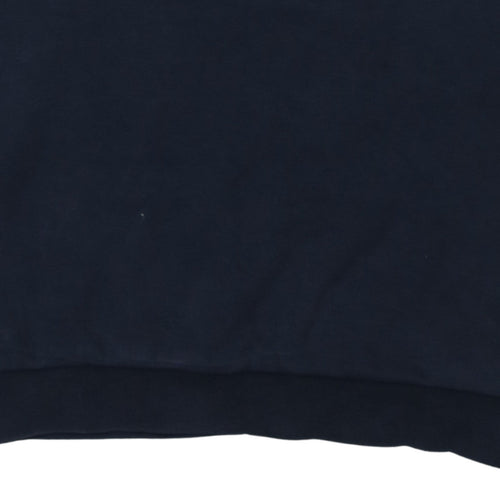 Adidas Mens Blue Crew Neck Logo Pullover Sweatshirt M