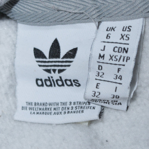 Adidas Women’s Grey Pullover Hoodie XS Cotton Blend Casual