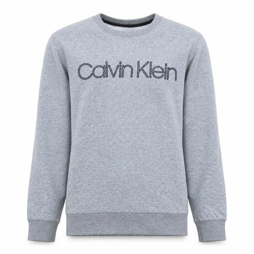 Calvin Klein Men's Grey Logo Pullover Sweatshirt Size S