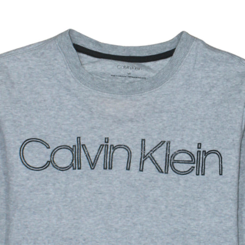Calvin Klein Men's Grey Logo Pullover Sweatshirt Size S