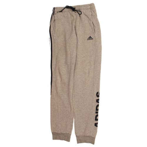 Adidas Mens Beige Jogger Trousers M Regular Fit Cotton Blend