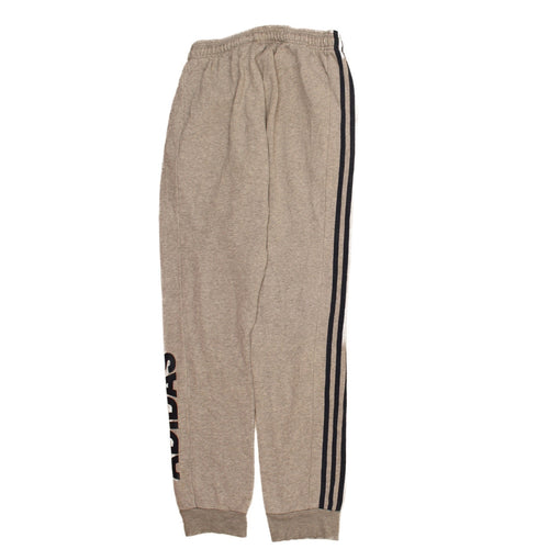 Adidas Mens Beige Jogger Trousers M Regular Fit Cotton Blend