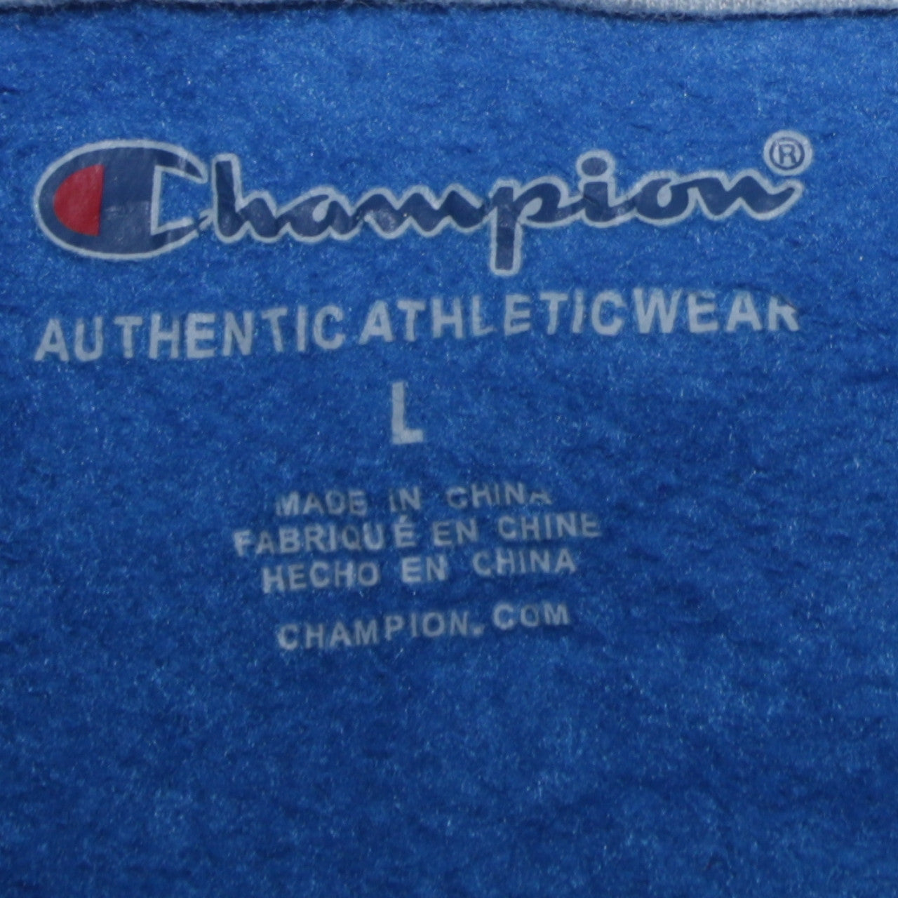 Champion Boys Blue L Pullover Hoodie with Graphic Logo Print