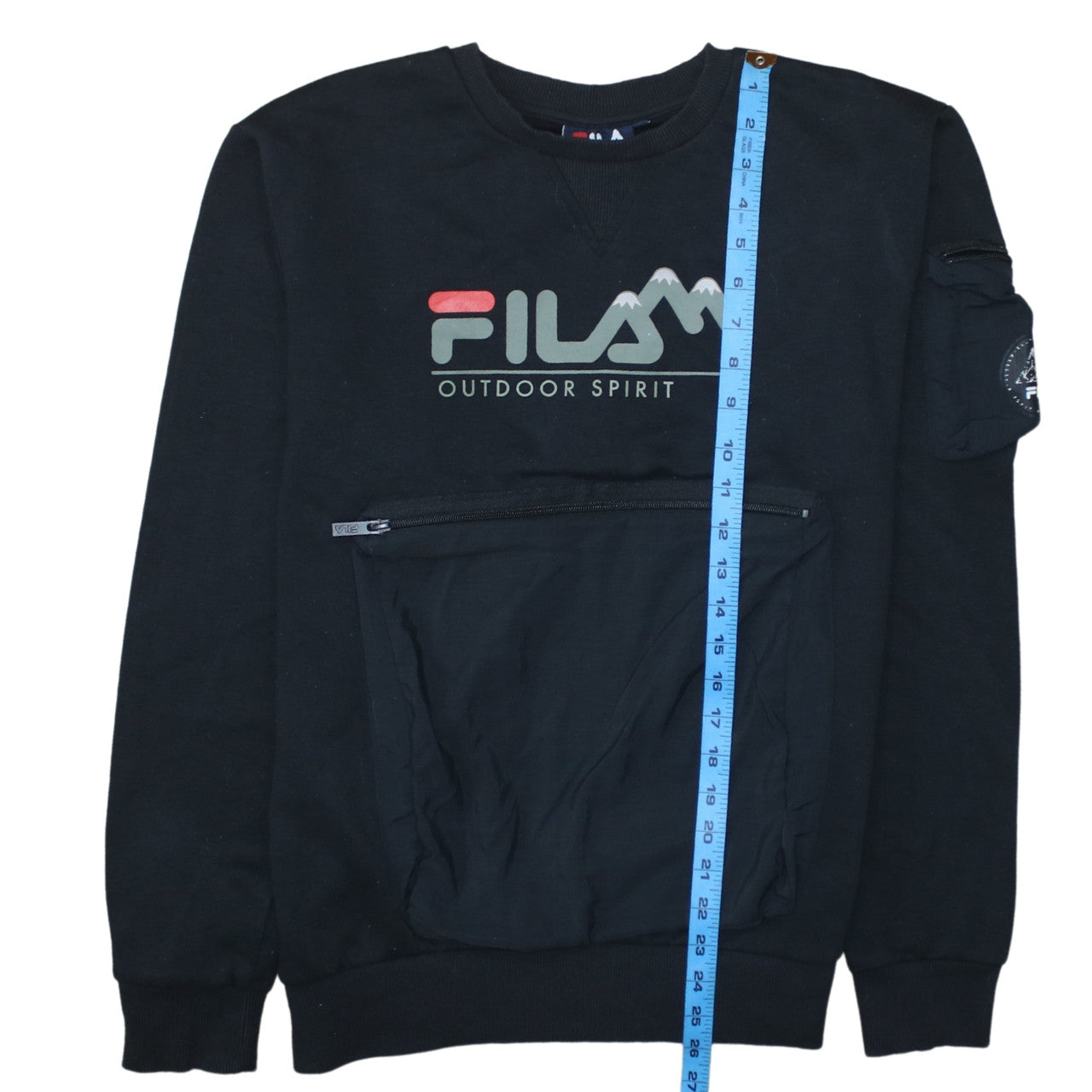 Fila Men's Black Outdoor Spirit Sweatshirt S Regular Fit Pullover