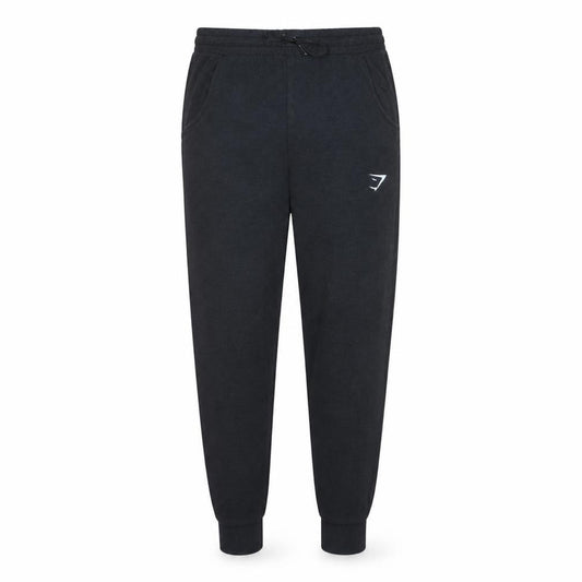 Front view of Gymshark Men's Black Slim Fit Jogger Sweatpants, size S