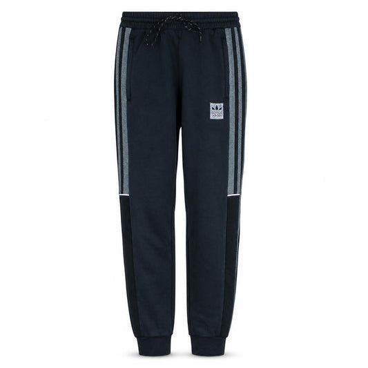 Front view of Adidas Men's Black Fleece Jogger Trousers Small Regular Fit