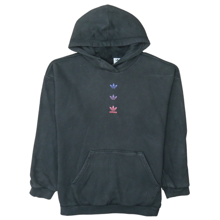 Adidas Womens Black XS Pullover Hoodie with Trefoil Logo