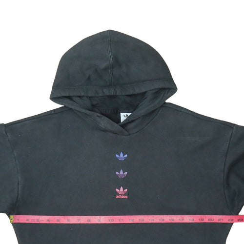 Adidas Womens Black XS Pullover Hoodie with Trefoil Logo