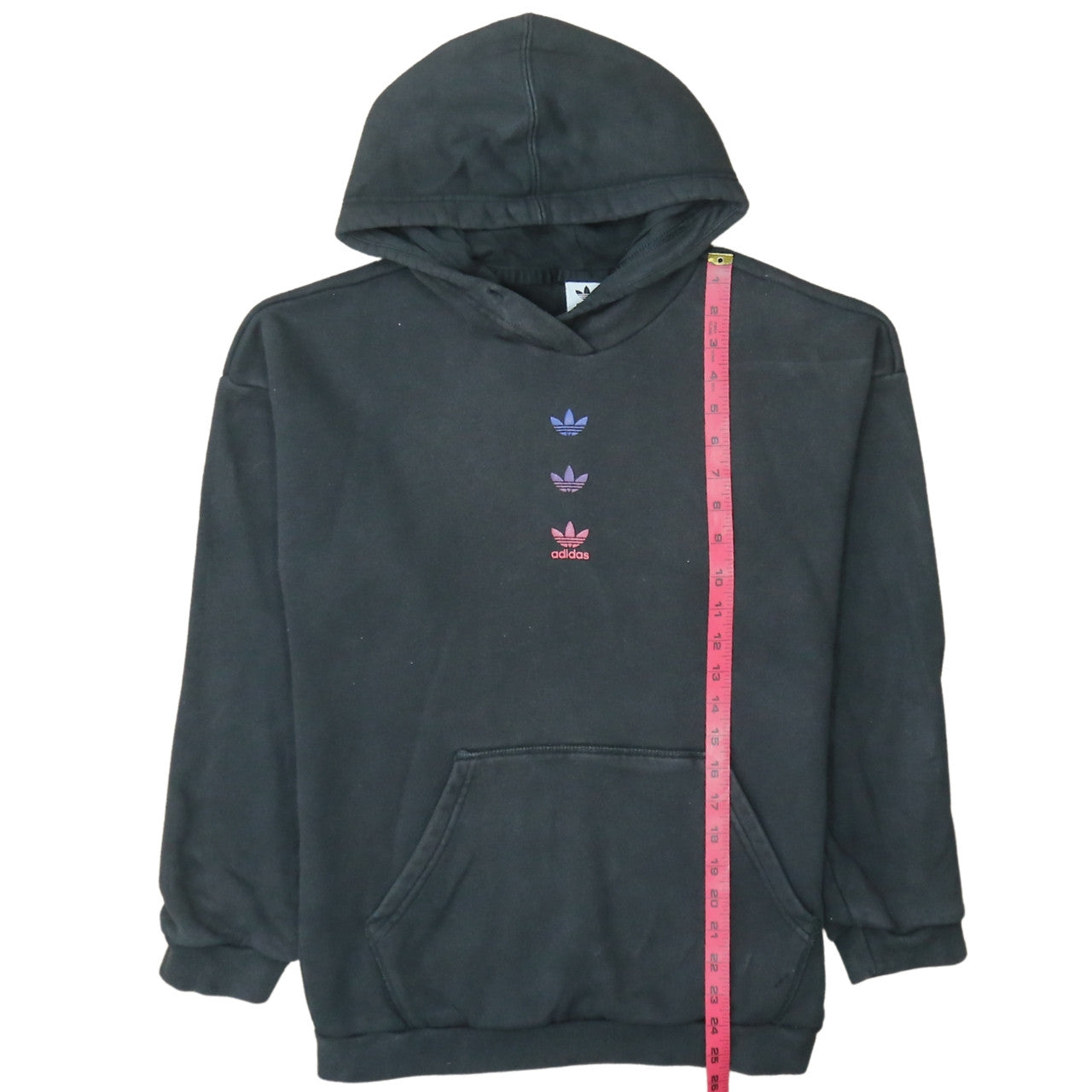 Adidas Womens Black XS Pullover Hoodie with Trefoil Logo