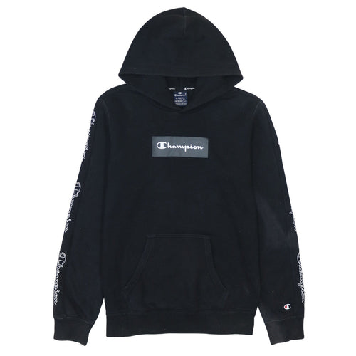 Champion Men's Black XS Pullover Hoodie with Logo Design
