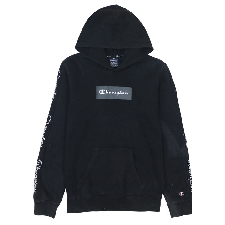 Champion Men's Black XS Pullover Hoodie with Logo Design