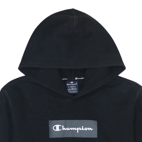 Champion Men's Black XS Pullover Hoodie with Logo Design